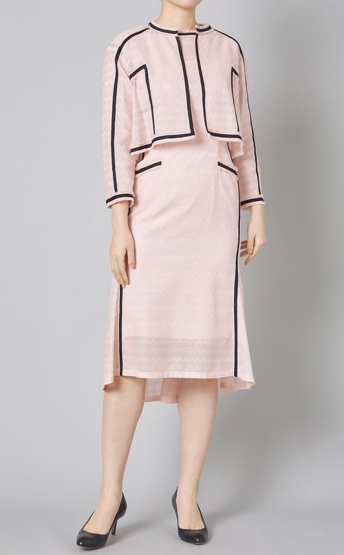 ジャガードノースリーブワンピース