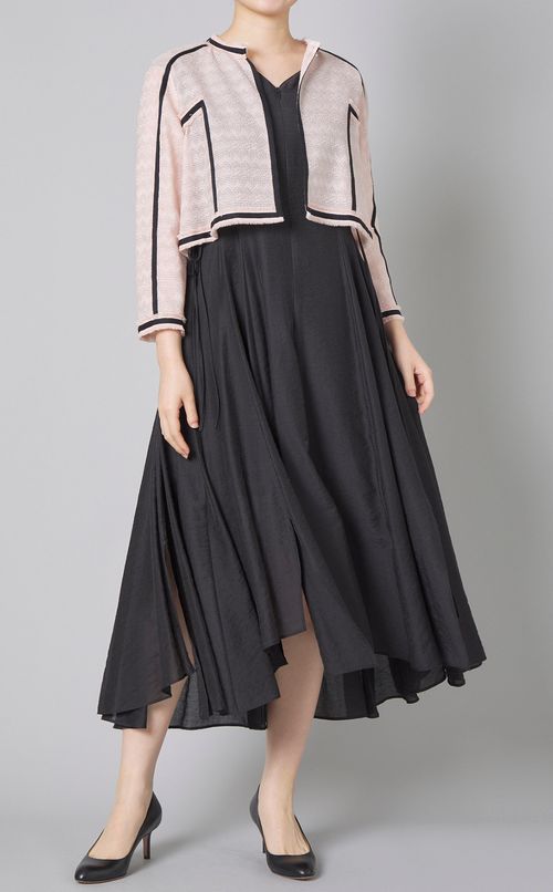 【別注】フロントジップフレアワンピース