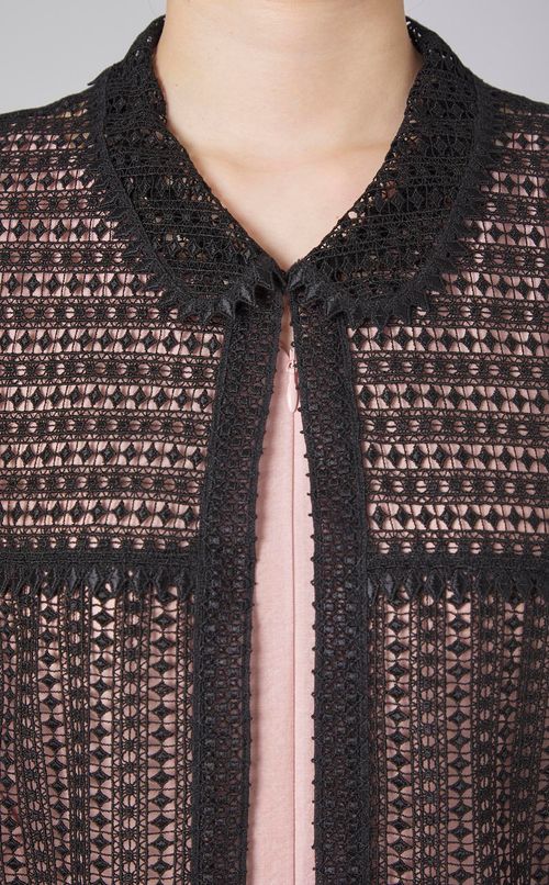 ケミカルレースショートスリーブブラウス