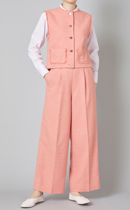 スラブツイードショートジレ