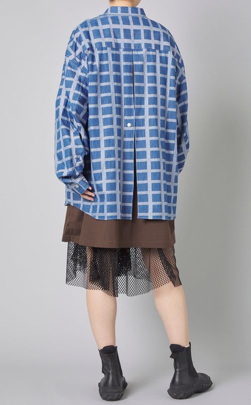 スクエアジャガードデニムジャケット