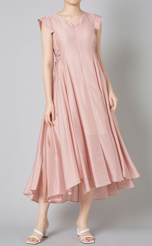 フロントジップフレアワンピース