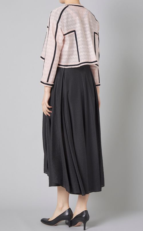 ジャガードノーカラージャケット