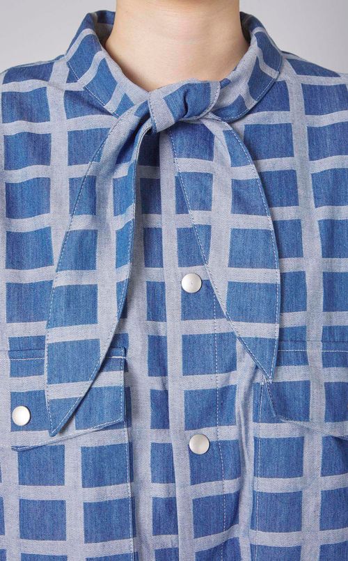 スクエアジャガードデニムジャケット