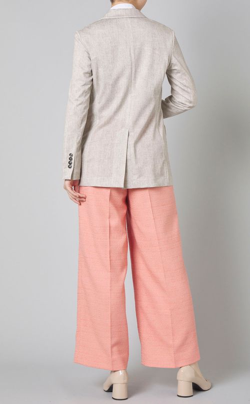 ヘリンボーンプリントダブルジャケット