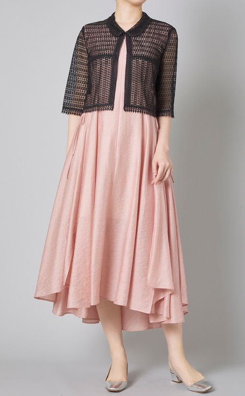 フロントジップフレアワンピース