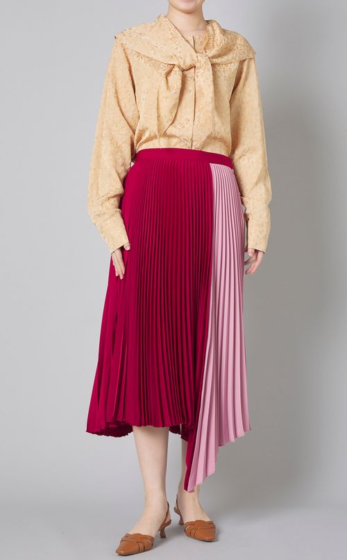 ジャガードスカーフネックシャツ