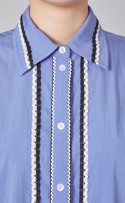 オーバーサイズレーストリムシャツ