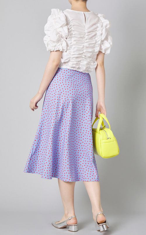 ドットプリントシャーリングスカート