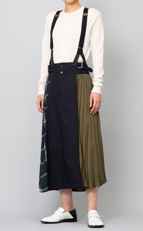 サスペンダー付コンビスカート