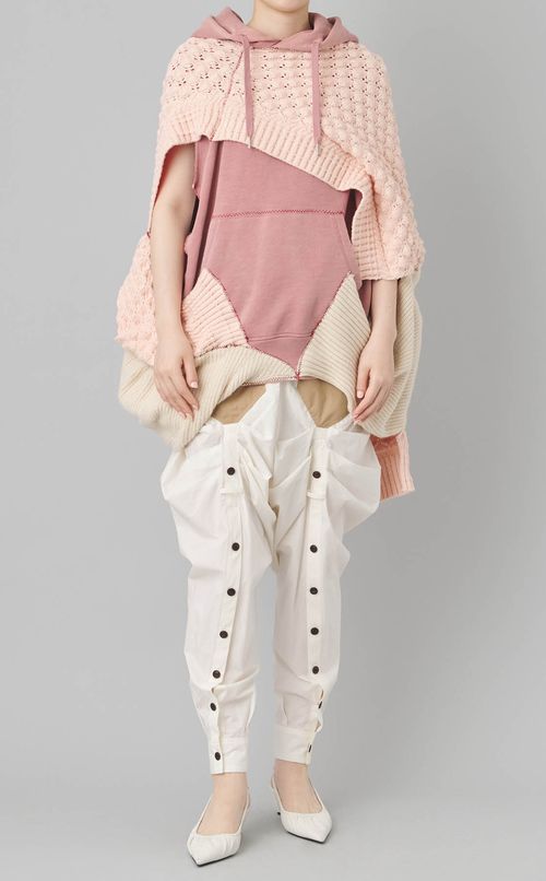 【roop】アシンメトリーパーカーケープ