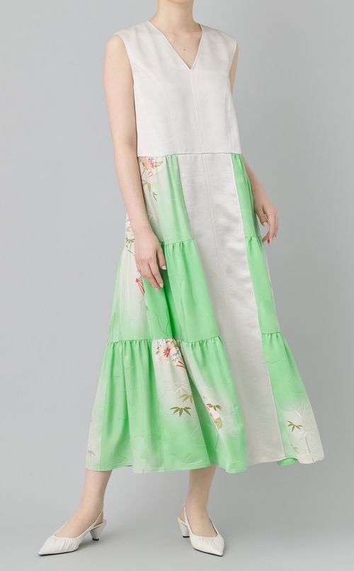 【roop】Floral KIMONO MIX Gather DressⅡ