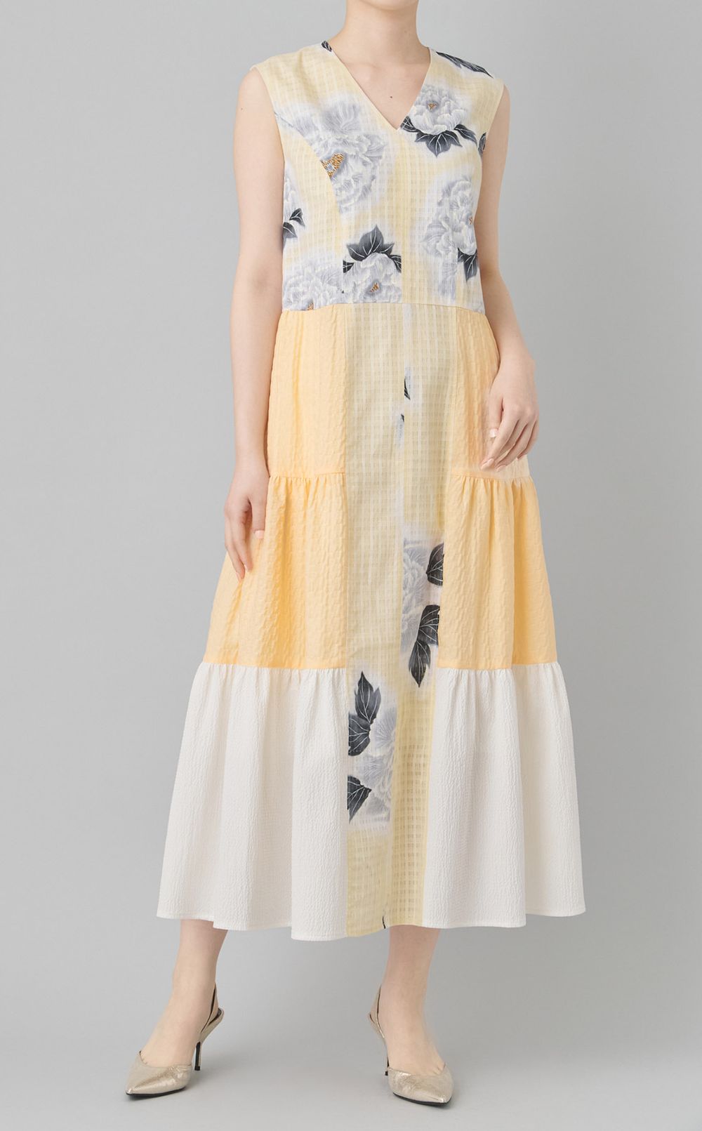 【roop】Floral KIMONO MIX Gather DressⅠ