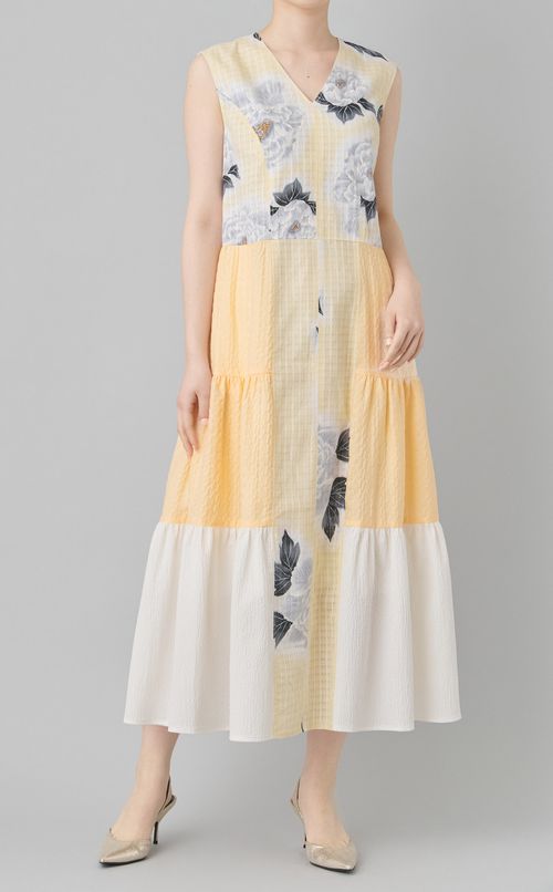 【roop】Floral KIMONO MIX Gather DressⅠ