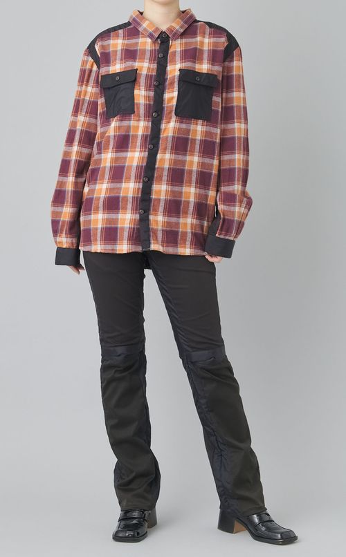 【roop】ナイロン切り替えパンツ