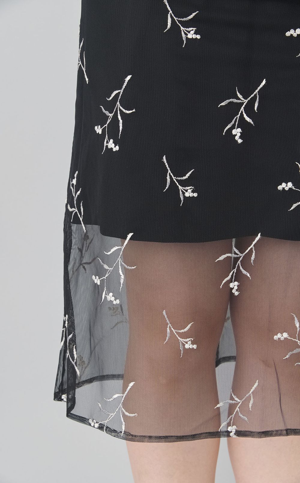 【roop】Flower Lace Layered Dress