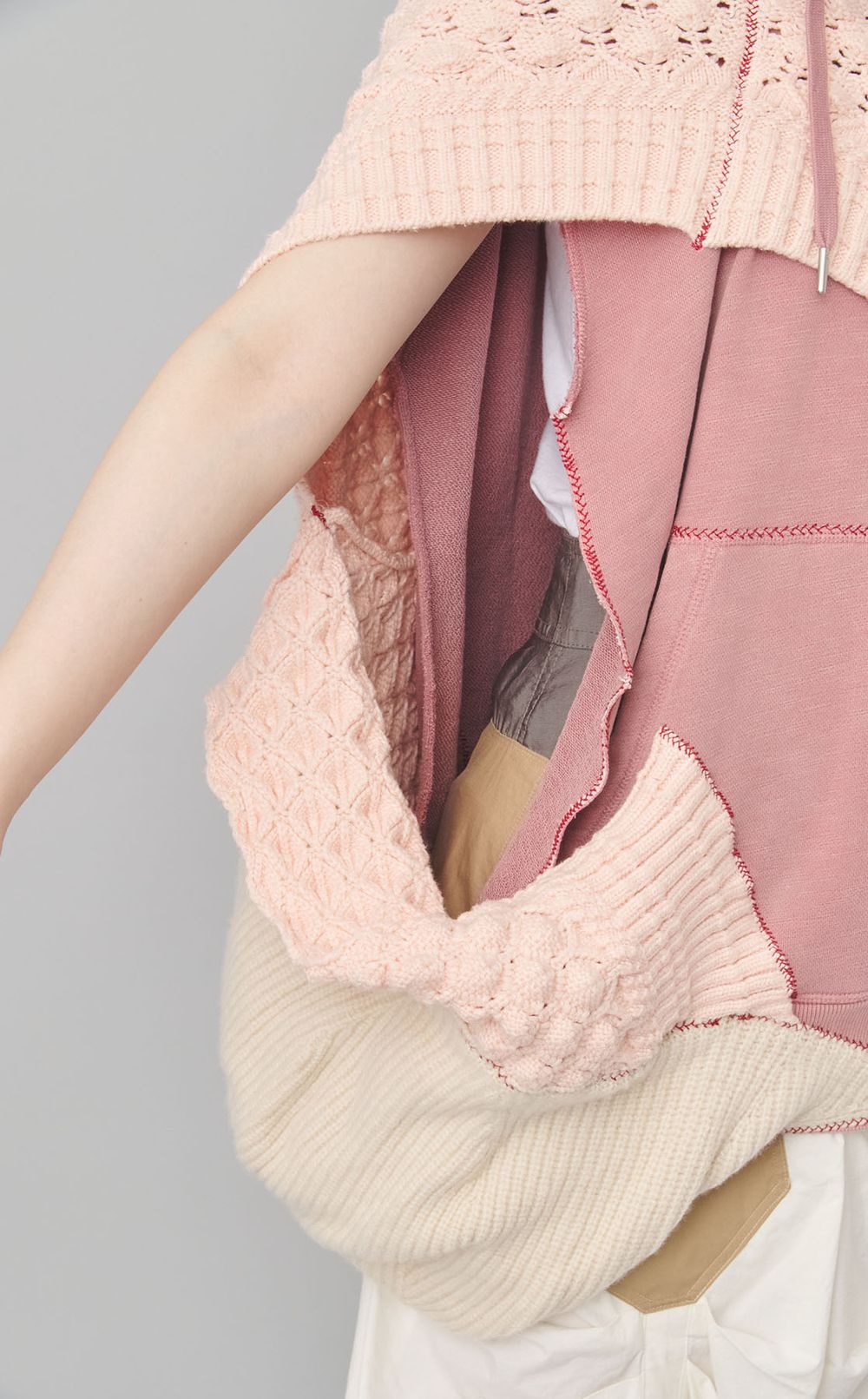 【roop】アシンメトリーパーカーケープ