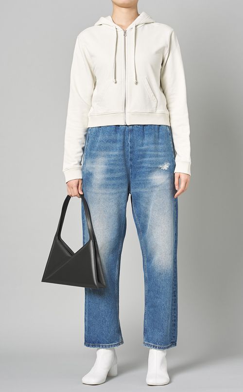 レザーバゲットトライアングルバッグ