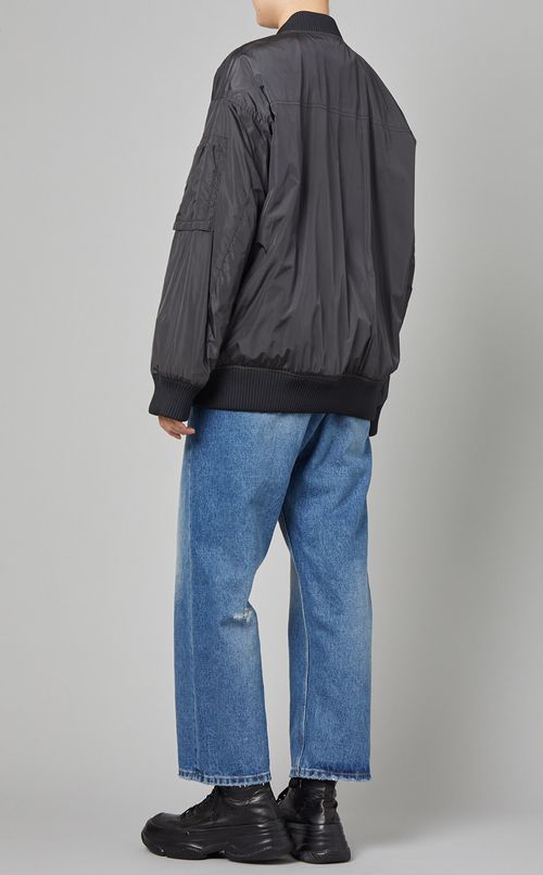 ナイロンMA-1ジップアップブルゾン