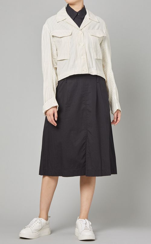 コットンエンブロダリーシャツワンピース