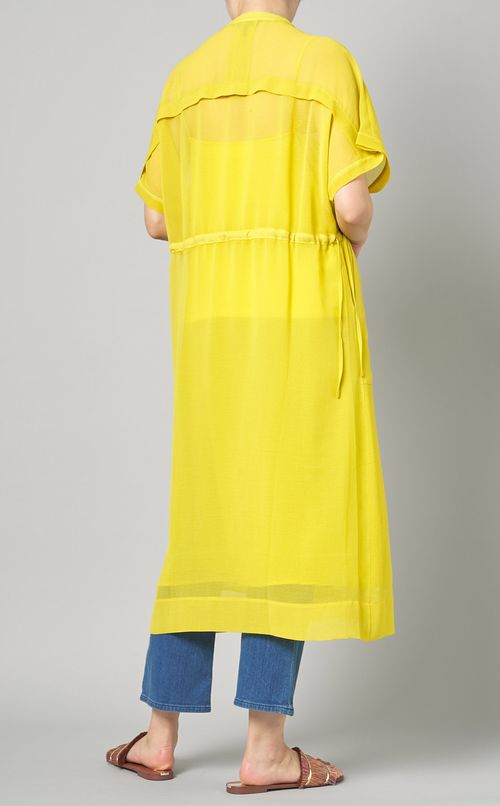 Vネックウエストギャザーワンピース