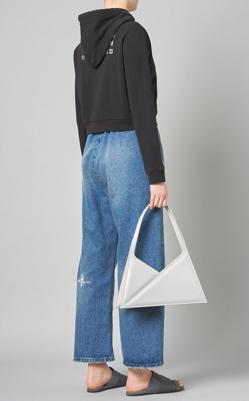 クロップド丈フーディスウェットトップス