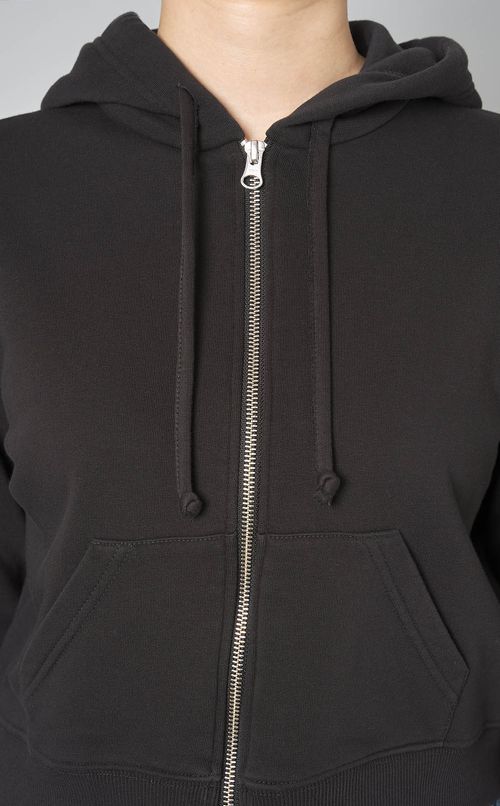 クロップド丈フーディスウェットトップス