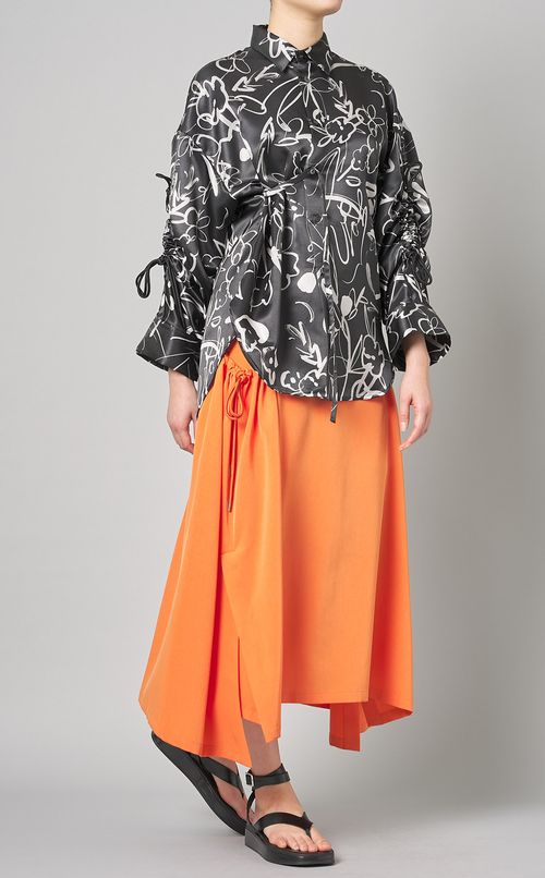 ギャザーホールスリーブシャツ