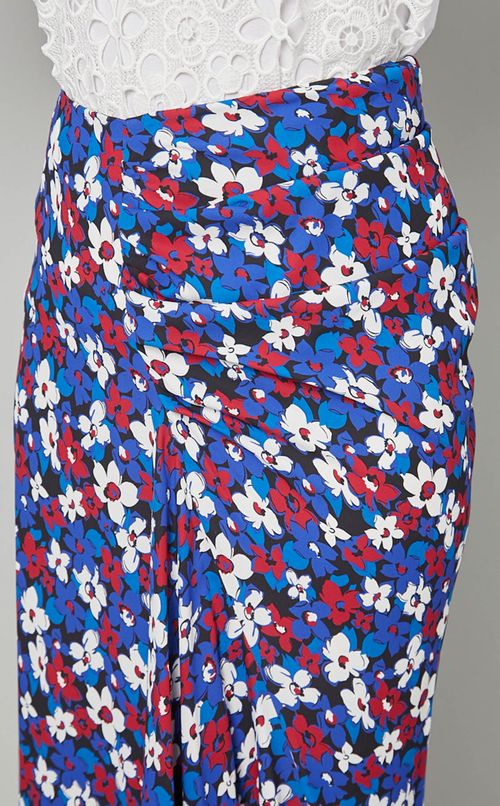 フラワープリントアシンメトリースカート