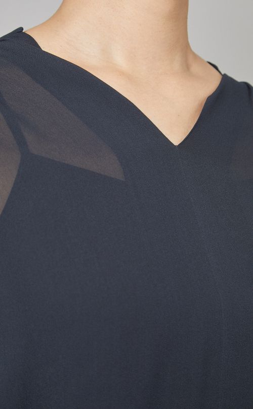 シースループルオーバーブラウス