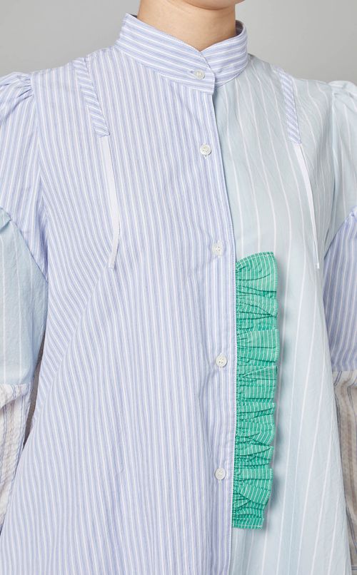 パフショルダーロングシャツ