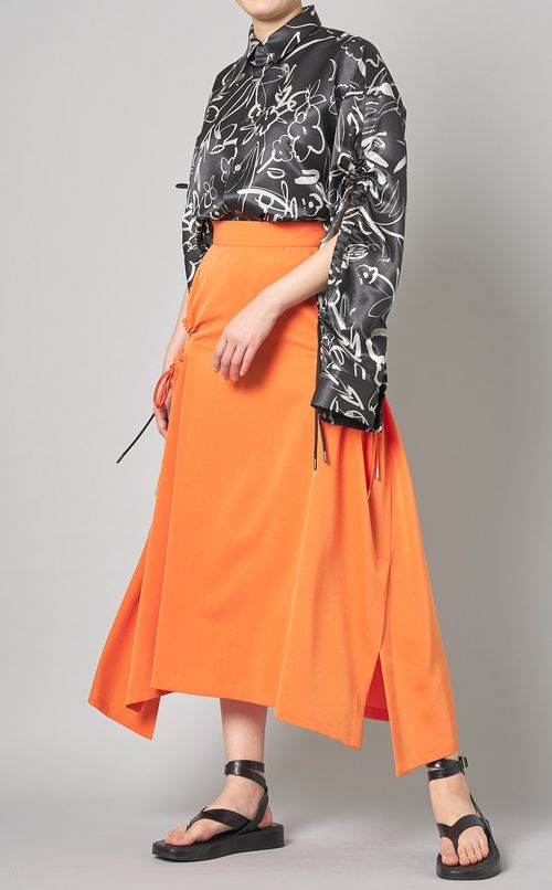 ギャザーホールスリーブシャツ