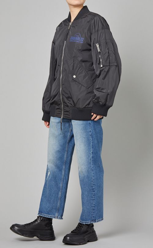 ナイロンMA-1ジップアップブルゾン