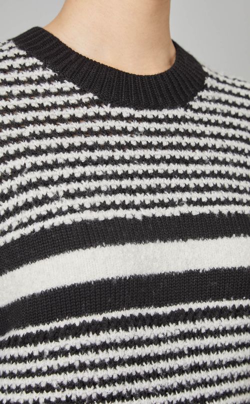 ボーダークルーネックニットプルオーバー