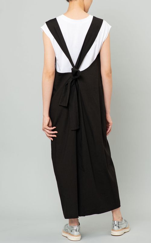 リネン混ロングジャンパースカート