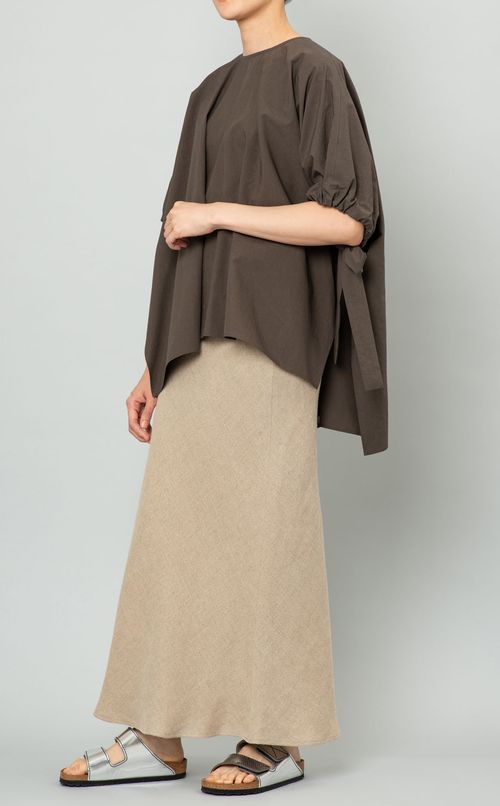 リボンスリーブTブラウス