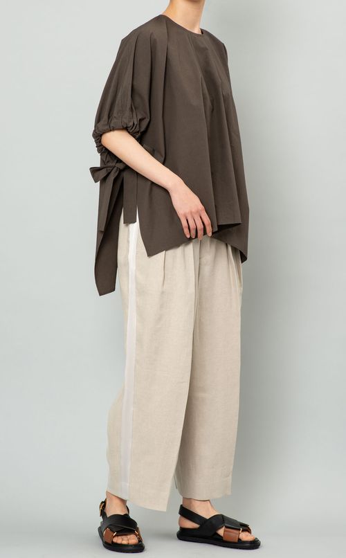 リボンスリーブTブラウス