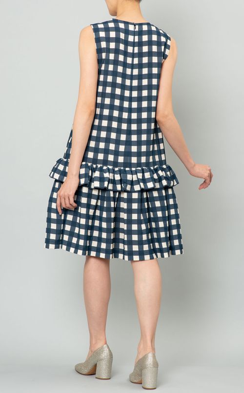 チェックティアードワンピース