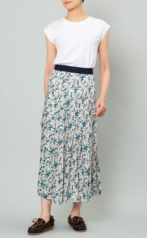 プリントミディスカート