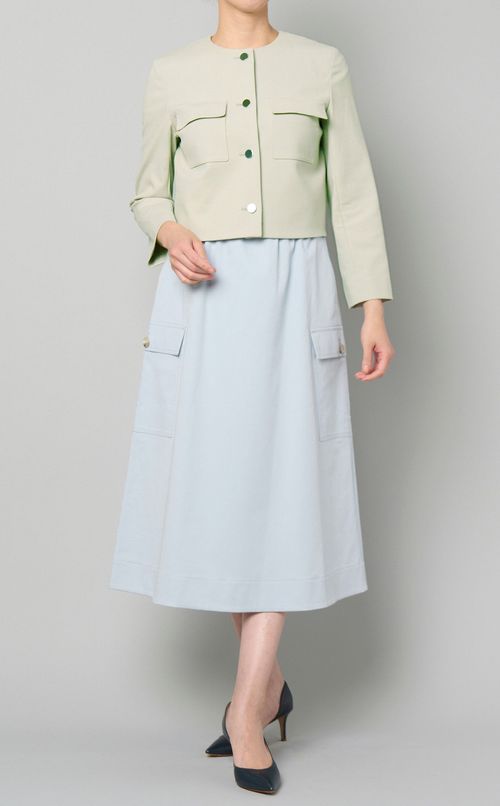 プルオンギャザーフレアスカート