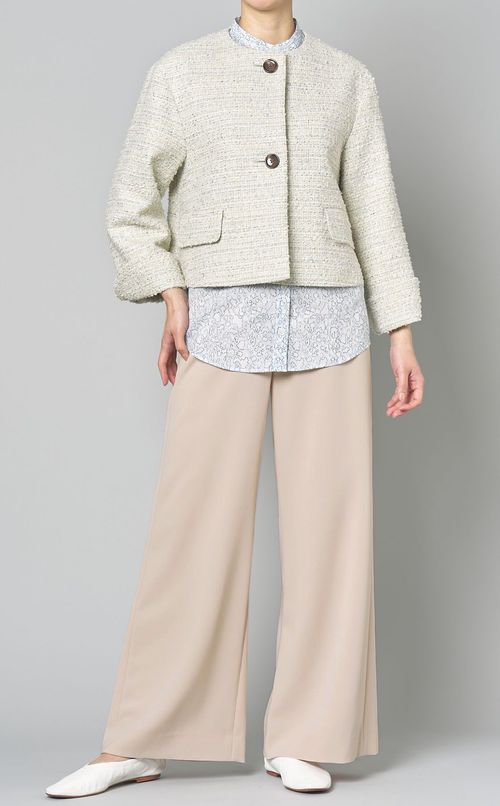 トリアセテートワイドシルエットパンツ