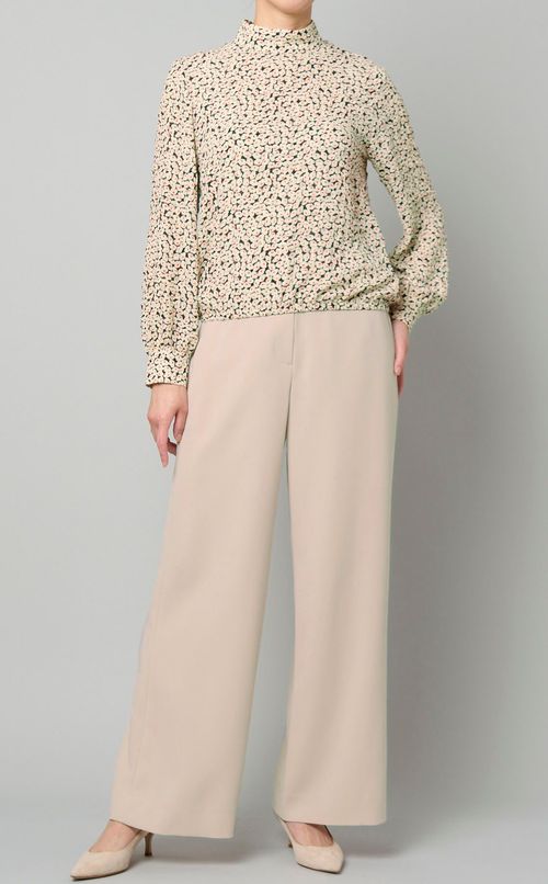 トリアセテートワイドシルエットパンツ