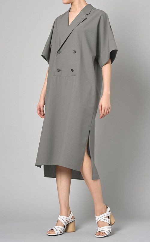 サマーウールテーラードロングワンピース