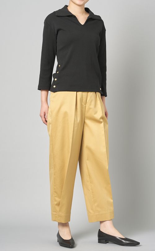 サイドゴールドボタンプルオーバー