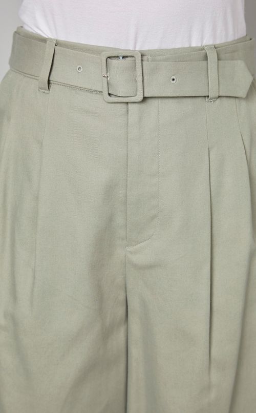 コットンツイルミディフレアパンツ