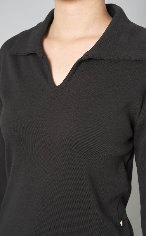 サイドゴールドボタンプルオーバー