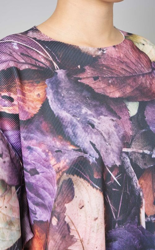 プリントリブワイドTシャツ