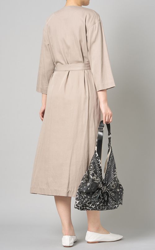 ベルト付コットンワンピース