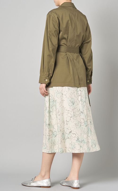 スラブサテンミリタリージャケット