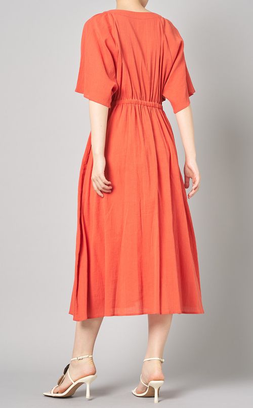 楊柳スクエアネックワンピース